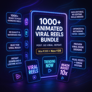 “1000+ Viral Animated Reels Bundle – Post. Go Viral. Repeat. 🎥”