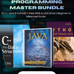 Complete Programming Master Bundle (C++, Java & Python) + FREE HTML & CSS (Basic to Advanced) Ebook
