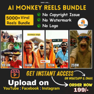 5000+ Viral Monkey Vlogging Reel Bundle