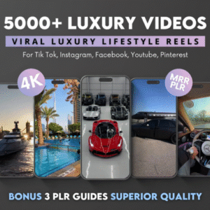 5000+ Viral Luxury Rich Lifestyle Videos Reels, Cars, Yacht, Plane, Millionaire, TikTok, Instagram, YouTube, Digital Marketing, MRR, PLR