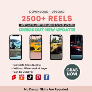 Car reels bundle 2500+ videos 🎥 copyright free and easy download