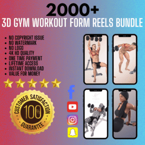 1500+ 3D GYM Workout Reels bundle