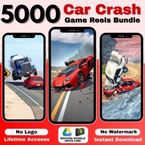 1000+ Realistic Car Crash Reels Bundle: Instant Download