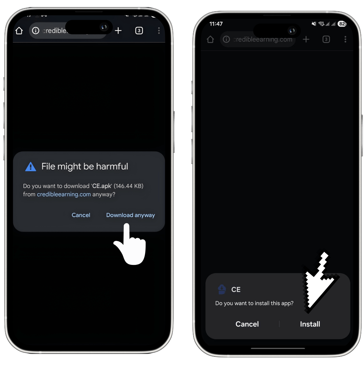 Security popup example