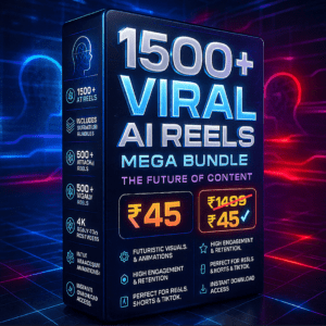 ✨1500+ Viral AI Reels Mega Bundle – The Future of Content Creation 🚀🤖