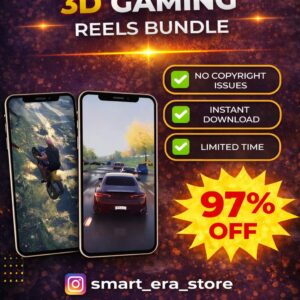 3D Gaming Reels Bundle – 2700+ High-Quality Action & Viral Clips (₹29 Only) 🎮🔥