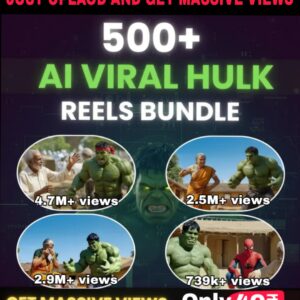 500+ Ai Hulk Viral Reels Bundle 🔥