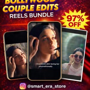 Bollywood Couple Edits Reels Bundle – 1300+ Romantic, Cute & Viral Love Clips (₹29 Only) ❤️🎬✨