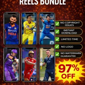 500+ Cricket Reels Bundle – Viral Sixes, Wickets & Funny Cricket Moments (₹29 Only)