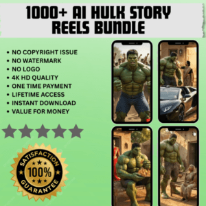 500+ Ultimate AI Viral Hulk Reels Bundle (Desi Edition) 🦍 | 🚀 Get Massive Views & Viral Fast | ✨ Premium 4K Quality | 💎 Zero Watermark!