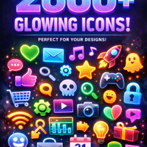 2000+glowing icons