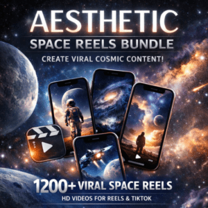 1200+esthetic space reels bundle