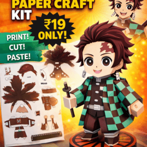 Tanjiro Printable Papercraft Template – DIY 3D Paper Model