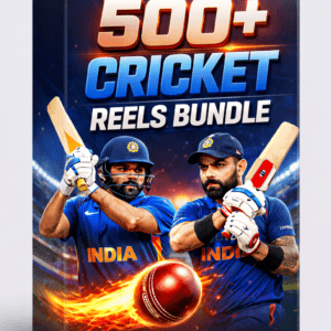 500+ Cricket Reels Bundle - Ultimate Social Media Content Pack