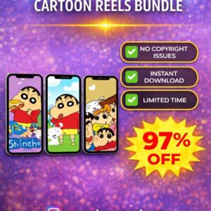 Shinchan Reels Bundle – 1500+ Funny & Viral Cartoon Clips (₹29 Only) 😂🔥