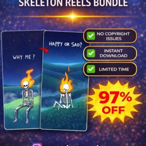 Skeleton Reels Bundle – 1000+ Spooky, Dark & Viral Clips (₹29 Only) 💀🔥