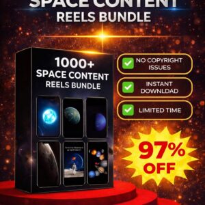 1000+ Space Content Reels Bundle – Viral Space, Universe & Astronomy Reels (₹29 Only)